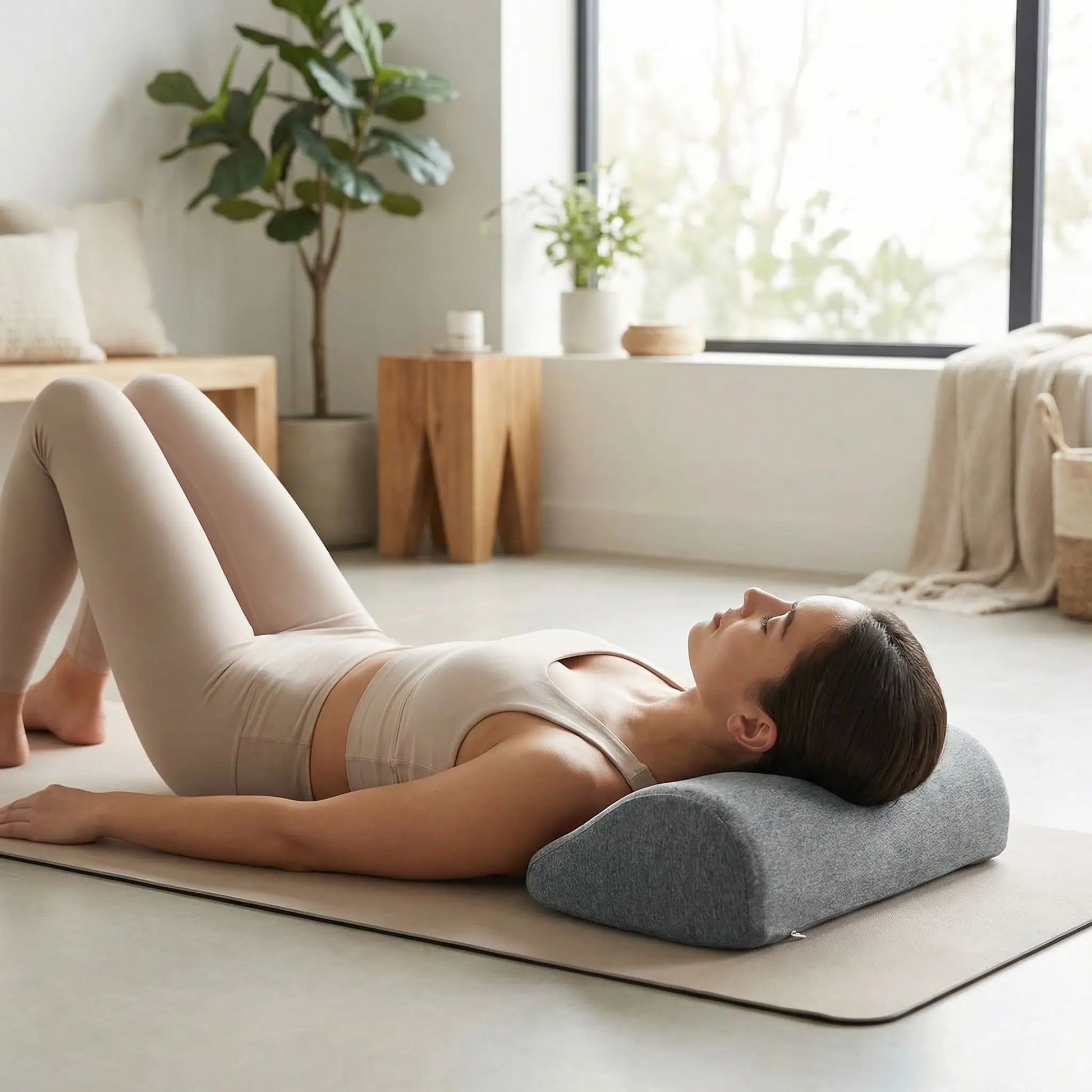 Oreiller-ergonomique-cervical-MEmoire-de-forme-pour-soutenir-le-cou-pendant-le-yoga