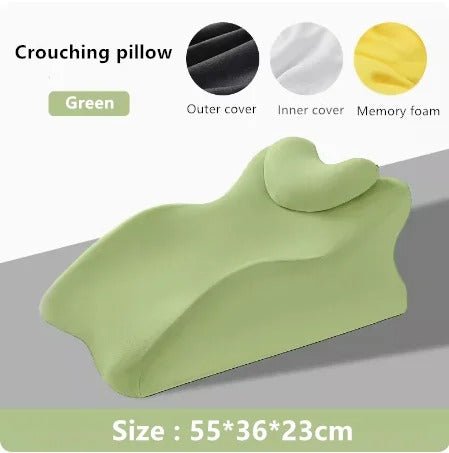oreiller-ergonomique-coussin-dos-vert